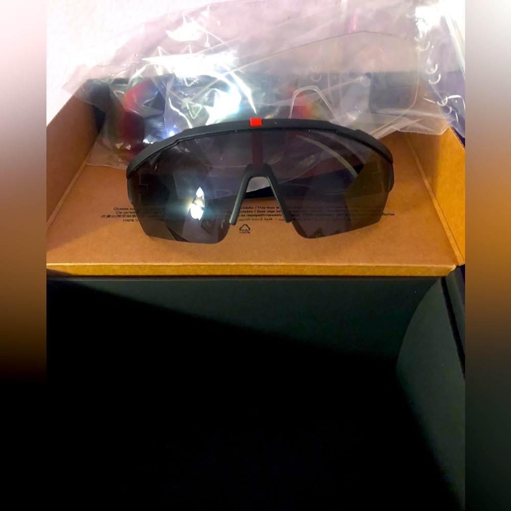 Prada Sunglasses 🕶️ 3 interchangeable lenses blk,clear,&hombre as pictured